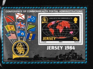 Jersey # 329, Links with Commonwealth, Souvenir Sheet,, Mint NH, 1/2 Cat.