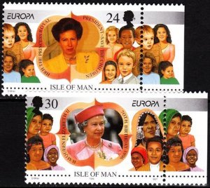 ISLE OF MAN 1996 EUROPA: Famous Women. Royals. Complete set with selvages, MNH