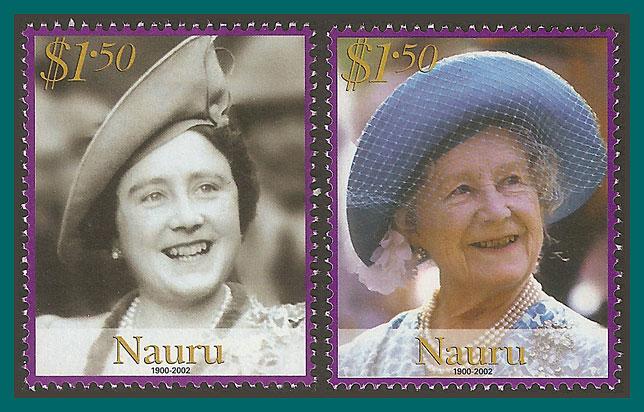 Nauru 2002 Queen Mother, MNH #499-500,SG546-SG547