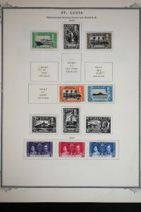 St Lucia 1800's to 1960's Stamp Collection