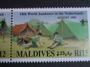 MALDIVES ISLAND-SCOUTING YEAR MNH STRIP  VERY FINE WE SHIP TO WORLD WIDE