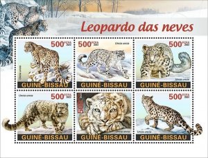 2024/02- GUINEA BISSAU- SNOW LEOPARDS            6V    MNH **