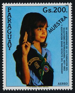 Paraguay 2113 Muestra (Specimen) o/p MNH Girl Scouts