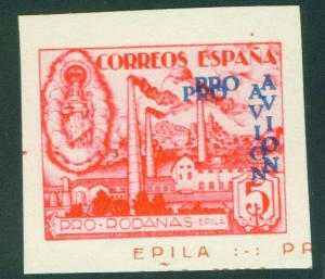 SPAIN Civil War Republic 1937 EPILA Label Sofmia 12SD