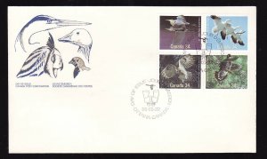 Canada-Sc#1098a-stamps on FDC-Birds-Horned Owl-1986-