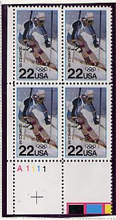 Scott # 2369  unused NH Plate Block of 4  Olympics