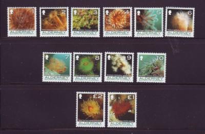 Alderney Sc 279-90 2006 corals & Anenomes stamps mint NH