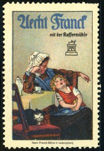 Heinrich Franck Söhne Coffee Cinderella Advertising Label Poster Stamp GERMANY