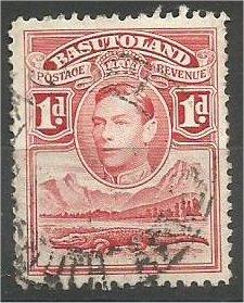 BASUTOLAND, 1938, used 1p, George VI, Scott 19