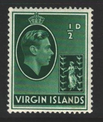 British Virgin Islands Sc#76 MLH - pencil on back