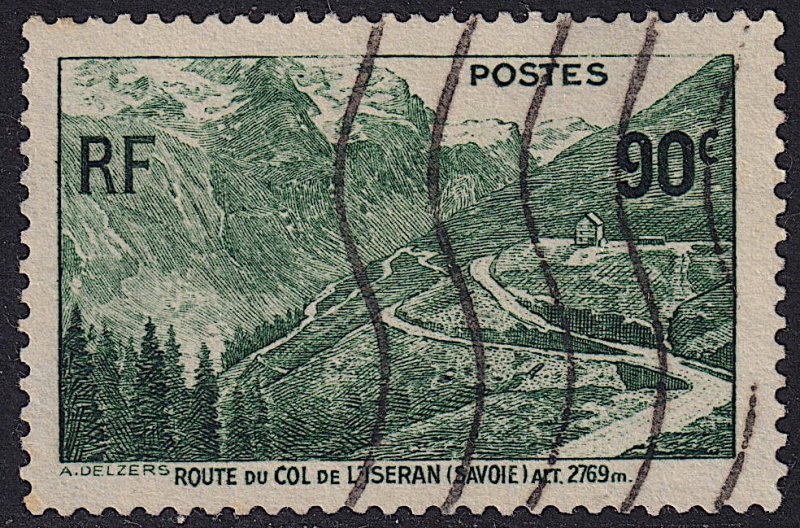 France - 1937 - Scott #334 - used - Iseran Mountain Road