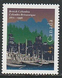 1996 Canada - Sc 1613 - MNH VF -1 single - British Columbia 125th
