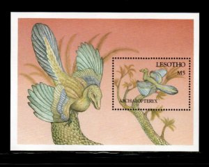 Lesotho 1992 - Dinosaurs - Souvenir Stamp Sheet - Scott #915 - MNH