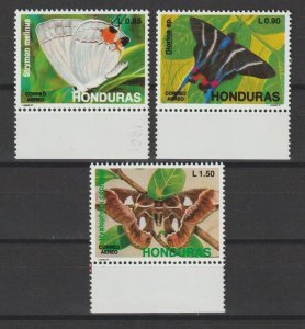 HONDURAS 1991 SG 1128/30 + MS 1131 MNH