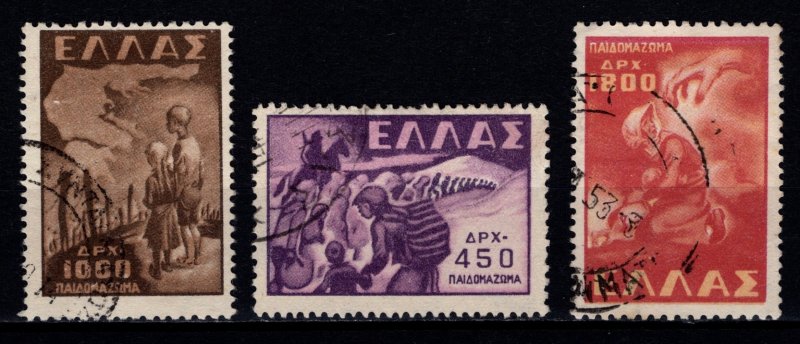 Greece 1949 Abduction of Children to Countries, Set [Used]