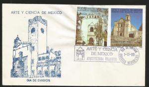 J) 1980 MEXICO, ART AND SCIENCE OF MEXICO, RELIGIOUS ARCHITECTURE XVI CENTURY, A