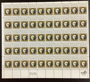 1405   Edgar Lee Masters Poet    MNH 6 c Sheet of 50    FV $3.00   Issued 1970