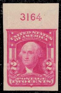 # 320 VF/XF OG VLH, Top plate number single