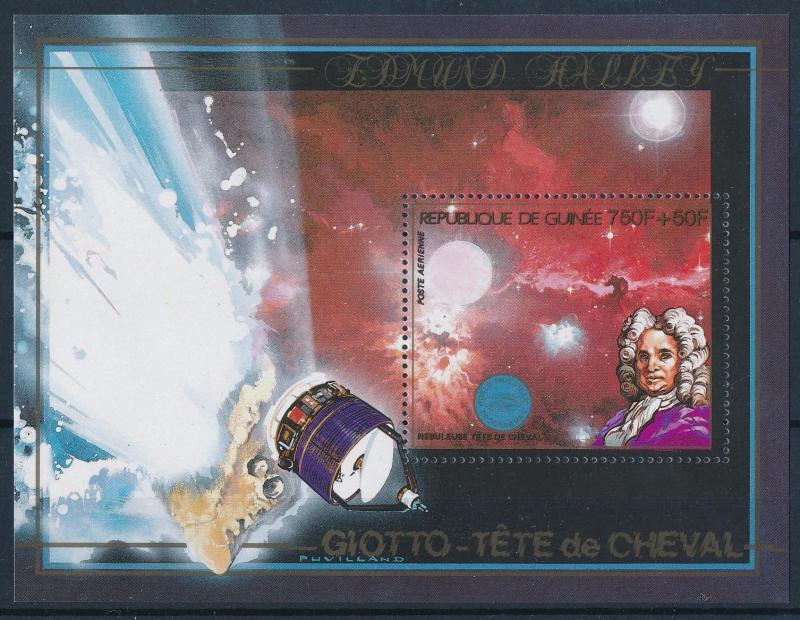 [64229] Guinea Bissau 1989 Space Travel Weltraum Halley Comet Sheet MNH