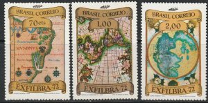 Brazil 1972 Sc 1239-41 set MNH**