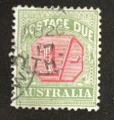 AUSTRALIA  Scott J45 Used 1909 Postage due stamp 