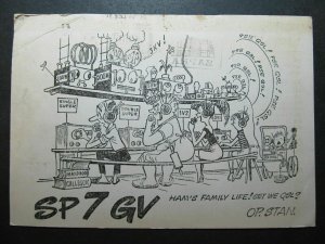 5563 Amateur Radio QSL Card Humoristic Lodz Poland-