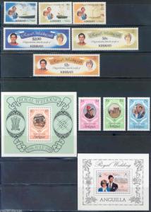 BRITISH COMMONWEALTH ROYALTY LOT OF STAMPS MINT NH AS SHOWN