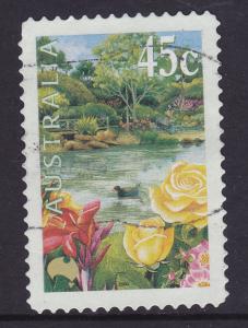Australia #1821 -2000 Gardens -Roses & Lake -used 45c