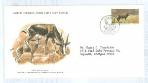 South Africa 466 1976 Animals, Addressed WWF FDC