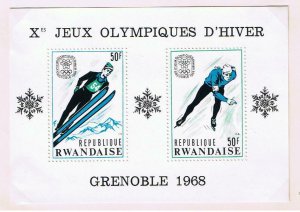 Rwanda #249  MNH OG  Olympic souvenir sheet Free S/H