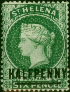 St Helena 1885 1/2d Green SG35x Wmk Reversed Fine MM (2)