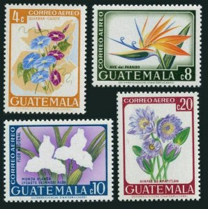 Guatemala C352-C355,MNH.Michel 773-776. Morning glory,Map,Orchid,Nymphs,1967.