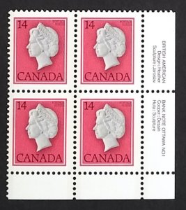 Canada 716ii Plate Block LR No. 1 VF MNH