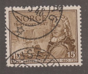 Norway 281 Adm. Peter W. Tordenskjold  1947