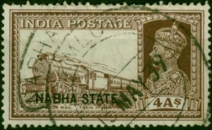 Nabha 1938 4a Brown SG85 Fine Used (2)