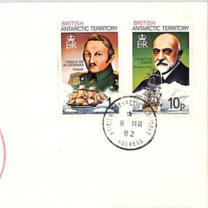 BRITISH ANTARCTIC TERRITORY Cover *Rothera Base* HMS ENDURANCE 1982 Cachet ZT106