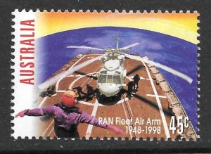 Australia Scott 1650 MNH 45c RAN Fleet Air Arms issue of 1998, Helicopter
