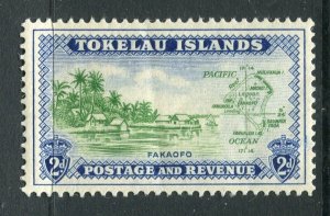COOK ISLANDS TOKELAU; 1948 early pictorial issue fine Mint hinged 2d. value