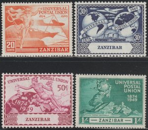 EDSROOM-18305 Zanzibar 226-229 LH 1949 Complete UPU