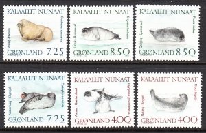 Greenland 233-238 Seals MNH VF