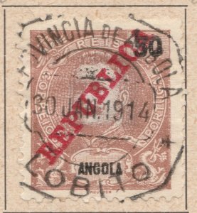 PORTUGAL COLONY ANGOLA 1911 Overprinted REPUBLICA 50r Used A29P34F37119-