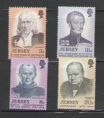 Jersey Sc 103-6 1974 anniversaries mint NH