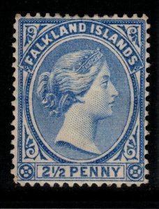 FALKLAND ISLANDS SG27 1891 2½d PALE CHALKY ULTRAMARINE MTD MINT