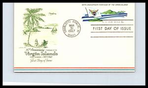 #UXC6 - Virgin Islands Air Mail Post Card - Artmaster Cachet 18EV