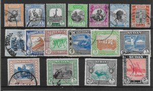 SUDAN SG123/39 1951-61 DEFINITIVE SET USED