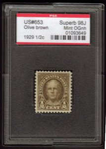 MALACK 653 SUPERB JUMBO OG NH, w/PSE (GRADED 98 - JU..MORE.. g4685