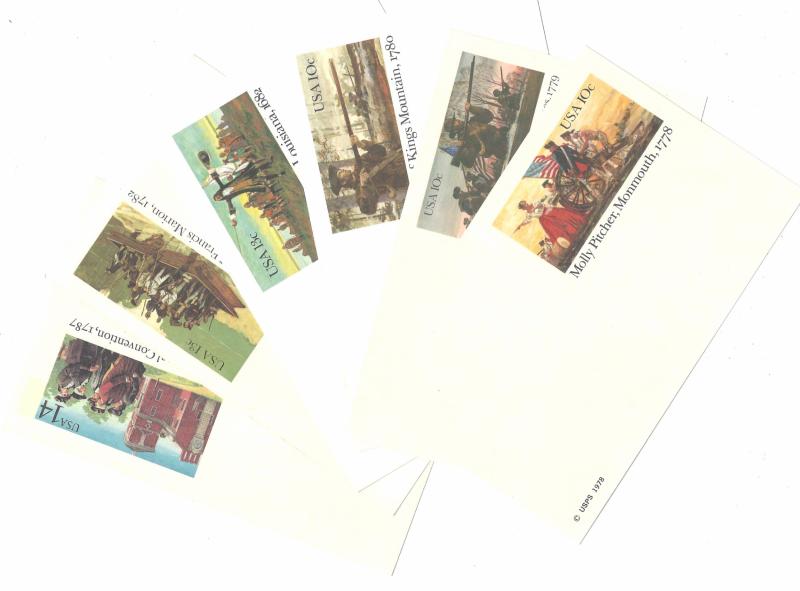 U. S. Postal Stationery Cards UX 77 78 85 94 95 116 Lot of 6 Mint