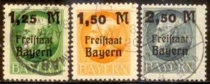 Bavaria 1919 SC# 231-3 Used CH4