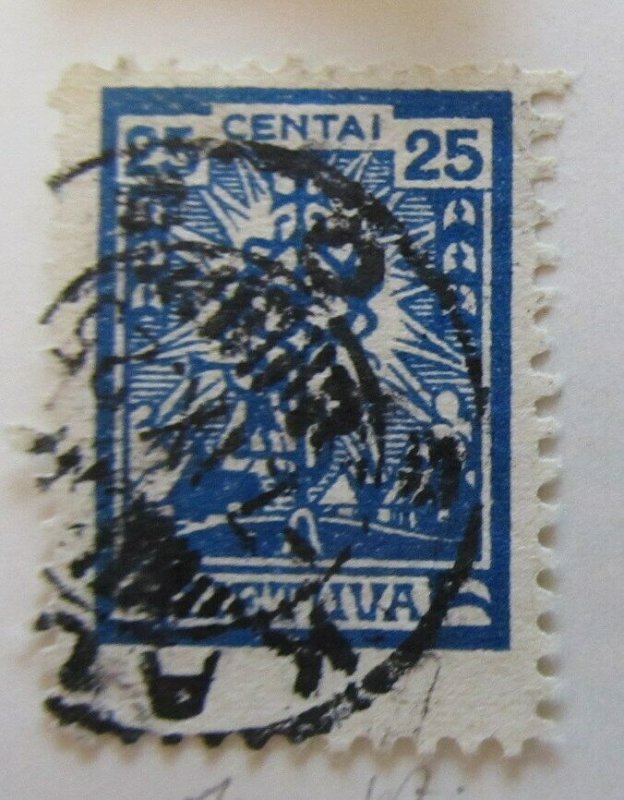 A11P5F44 Litauen Lituanie Lithuania 1923-25 Unwmk 25c used