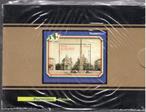 2011 Italy - Republic, Souvenir sheet in Silver Piazza Del Popolo Joint Issue